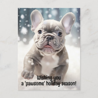Postal Personalizable Joyful 🐶 Frenchie Wonderland