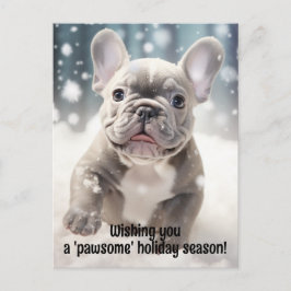 Postal Personalizable Joyful 🐶 Frenchie Wonderland