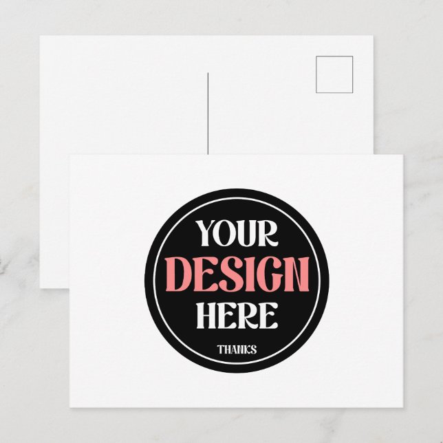 Postal Personalizable, limpio, elegante y sofisticado  (Anverso / Reverso)