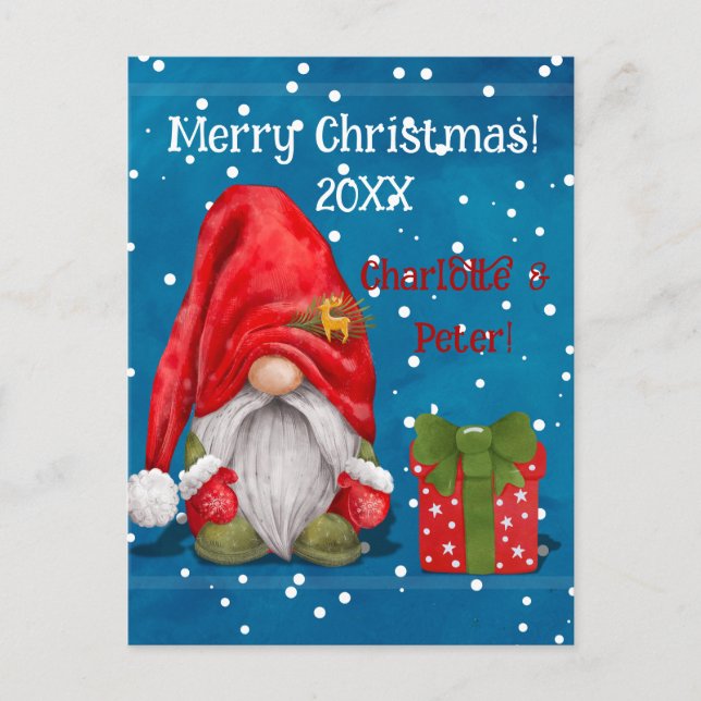 Postal Personalizable lindo padre Navidad (Anverso)