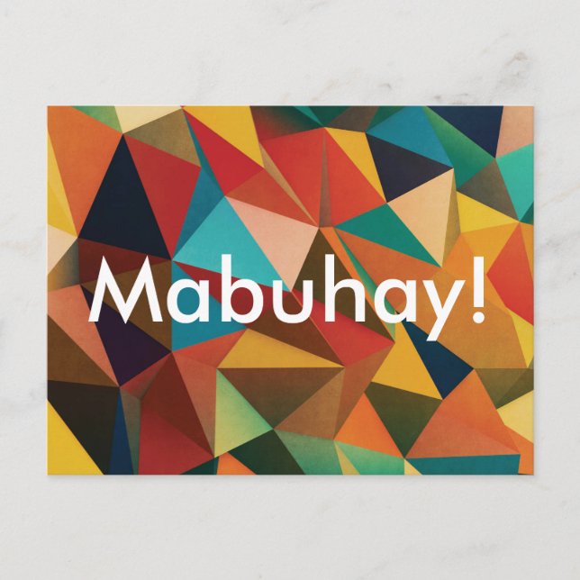 Postal Personalizable Mabuhay en Fiesta (Anverso)