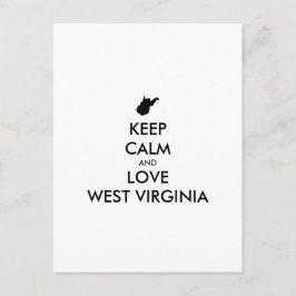 Postal Personalizable MANTÉN LA CALMA y AMA A VIRGINIA OC