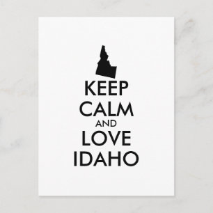 Postal Personalizable MANTÉN LA CALMA y AMA IDAHO