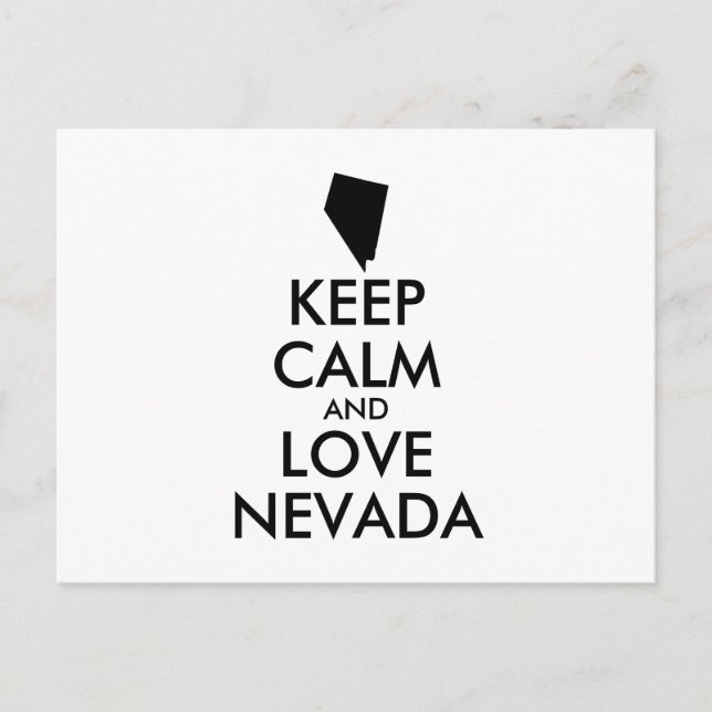 Postal Personalizable MANTÉN LA CALMA y AMA NEVADA (Anverso)