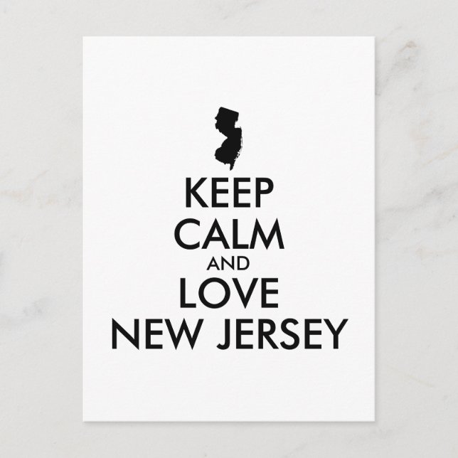 Postal Personalizable MANTENER LA CALMA Y AMAR A NUEVA JE (Anverso)