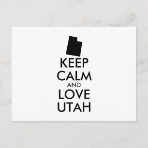 Postal Personalizable MANTENER LA CALMA Y AMAR A UTAH