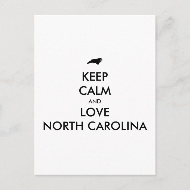 POSTAL PERSONALIZABLE MANTENER LA CALMA Y AMAR CAROLINA D (Anverso)