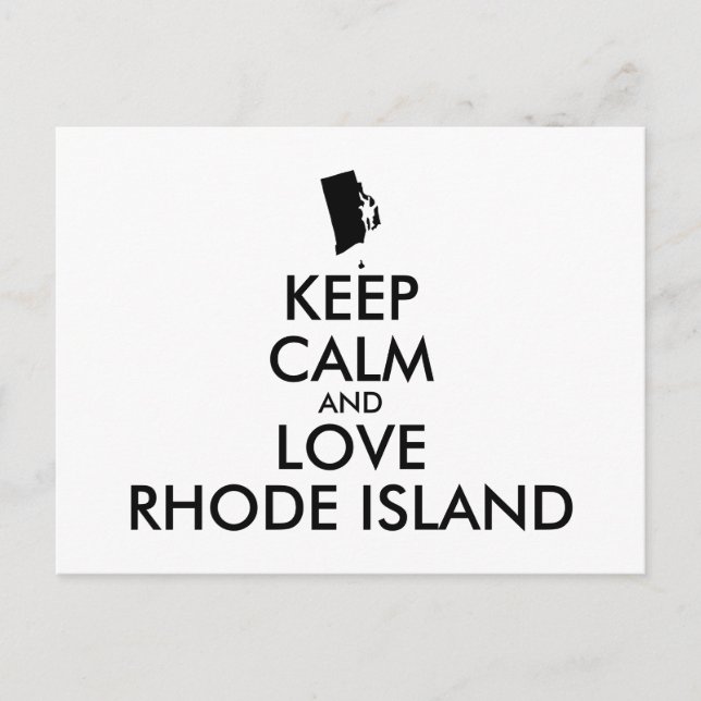 Postal Personalizable MANTENER LA CALMA Y AMAR LA ISLA RH (Anverso)
