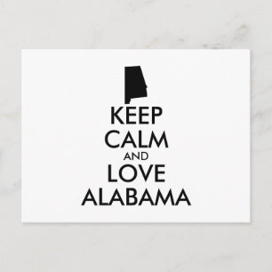 Postal Personalizable MANTENGA CALMA Y AME A ALABAMA