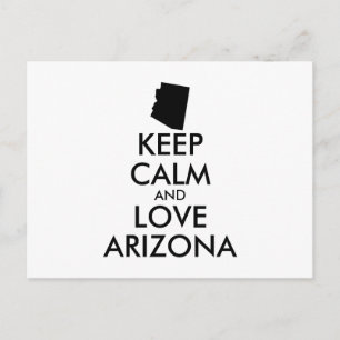 POSTAL PERSONALIZABLE MANTENGA CALMA Y AME A ARIZONA