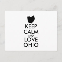 POSTAL PERSONALIZABLE MANTENGA CALMA Y AME A OHIO