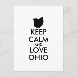 POSTAL PERSONALIZABLE MANTENGA CALMA Y AME A OHIO