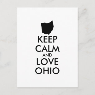 POSTAL PERSONALIZABLE MANTENGA CALMA Y AME A OHIO