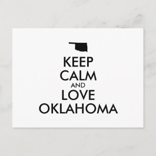Postal Personalizable MANTENGA CALMA Y AME A OKLAHOMA