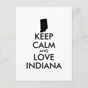 POSTAL PERSONALIZABLE MANTENGA LA CALMA Y AME A INDIANA