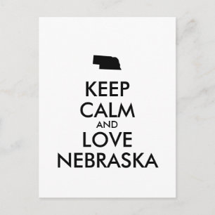 Postal Personalizable MANTENGA LA CALMA Y AME A NEBRASKA