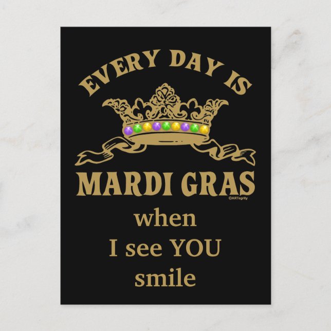 Postal Personalizable Mardi Gras (Anverso)