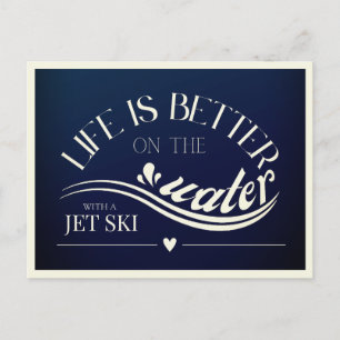 Postal Personalizable moto de agua sup canoa kayak barco