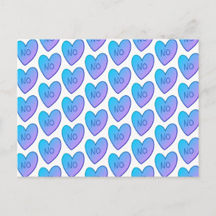 Postal Personalizable No Funny Candy Hearts Postcard