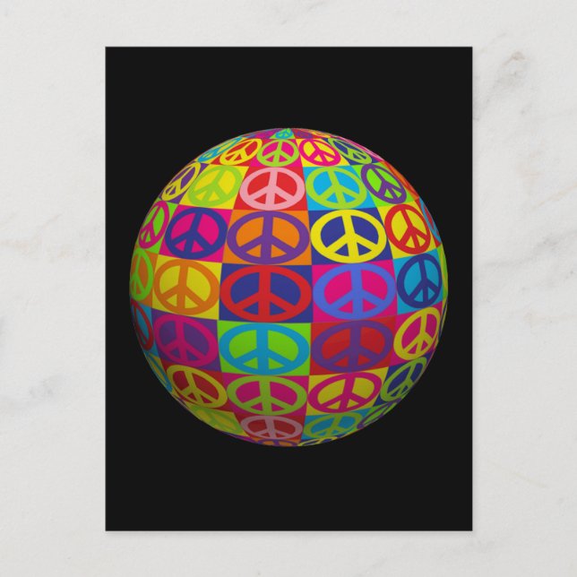 Postal Personalizable Pop Peace Ball (Anverso)