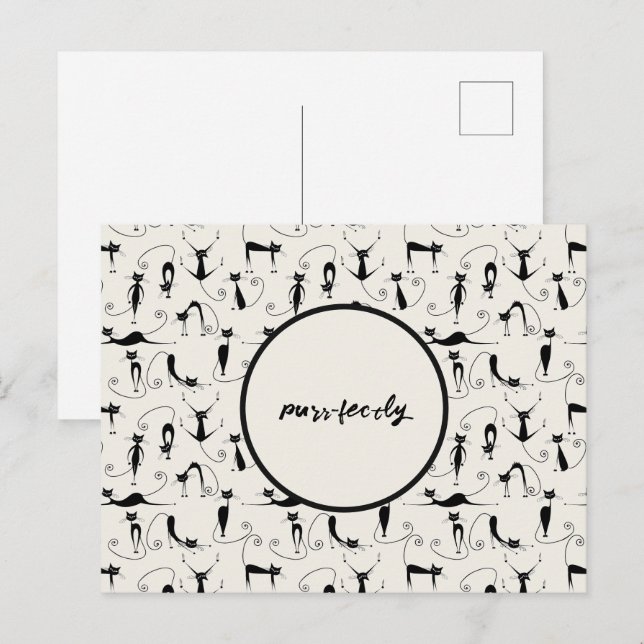 Postal Personalizable Purr-fectamente Cat (Anverso / Reverso)
