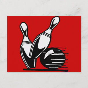 Postal Personalizable Retro Bowling Pins