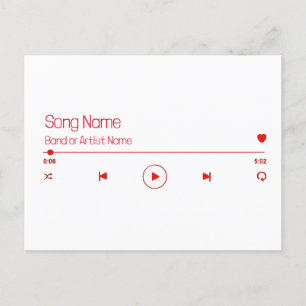 Postal Personalizable tu música favorita