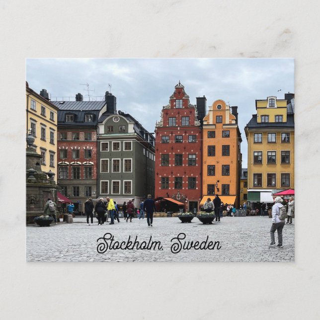Postal Personalización de Gamla stan en el casco antiguo  (Anverso)