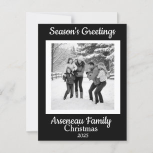 Postal Personalización de la familia fotográfica minimali