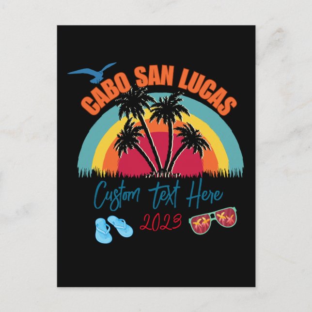 Postal Personalización de las vacaciones en México en Cab (Anverso)