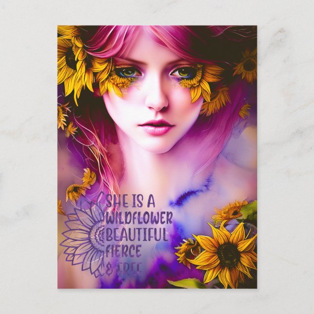 Postal Personalización de poema de amistad inspirador (Anverso)