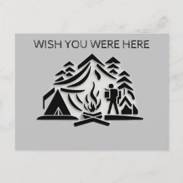 Postal Personalización de viajes de camping de texto