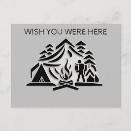 Postal Personalización de viajes de camping de texto