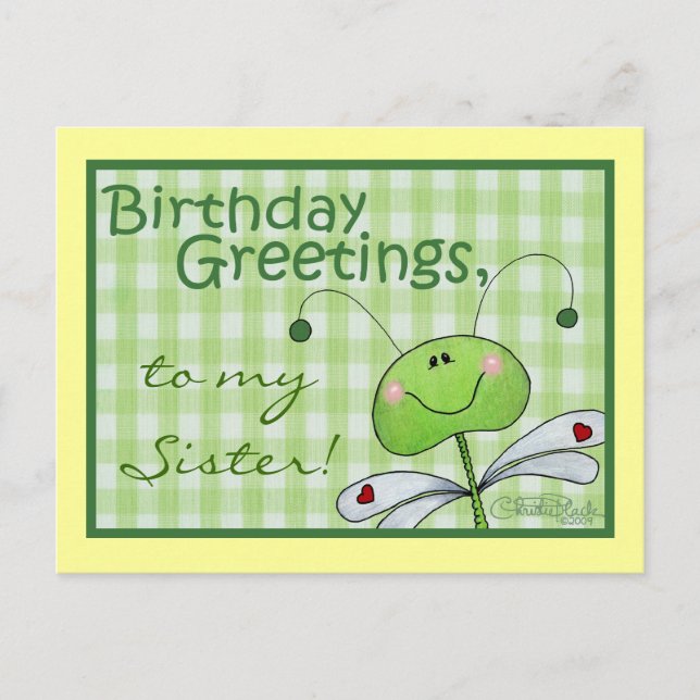 Postal Personalización del cumpleaños de la mosca Dragon (Anverso)
