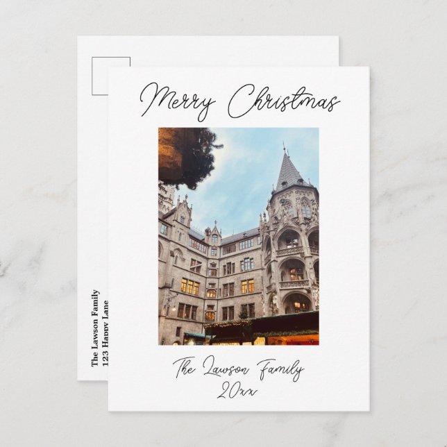 Postal Personalización del mercado de Navidades Munich Al (Anverso / Reverso)