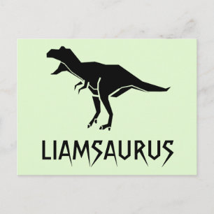 Postal Personalización del nombre de dinosaurio personali