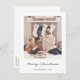 Postal personalizada de fotos navideñas de merry