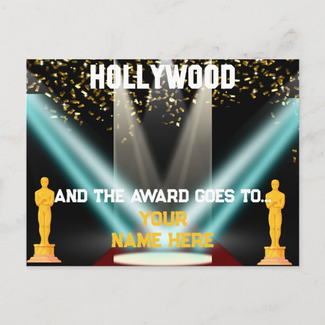 Postal personalizada de Hollywood (Anverso)