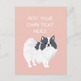 Postal personalizada de nombre de perro de Pomeran