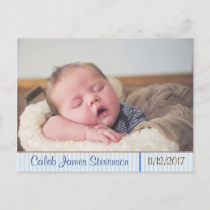 Postal personalizada para el anuncio de nacimiento