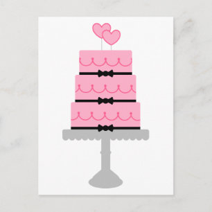 Postal personalizada para pasteles rosa