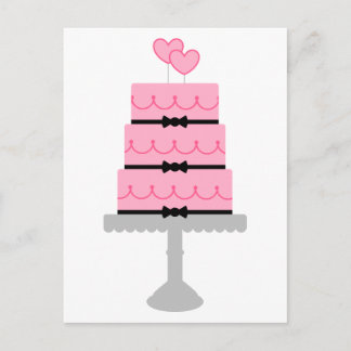 Postal personalizada para pasteles rosa
