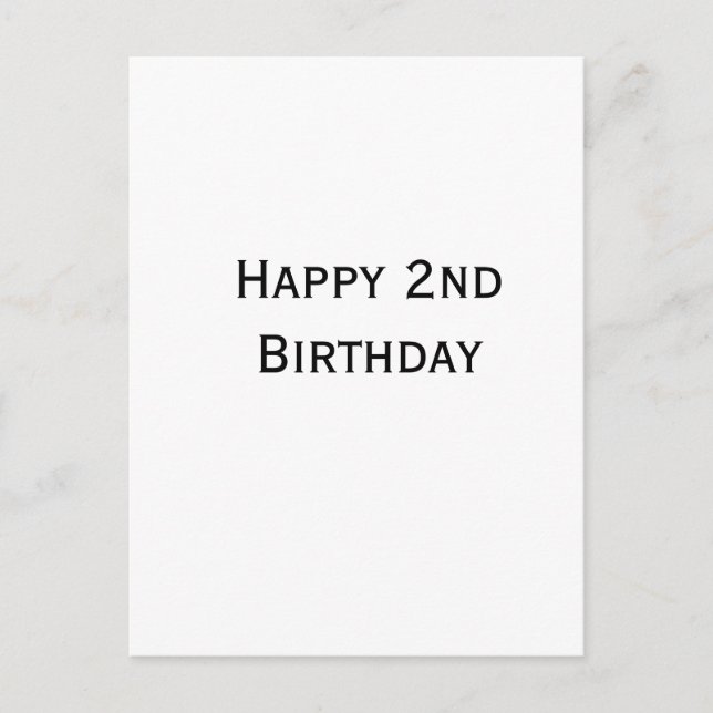 Postal personalizado agregar su texto feliz cumpleaños 2d (Anverso)