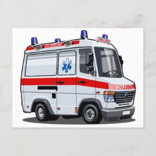 Postal Personalizado Ambulance Car