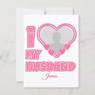 Postal Personalizado Amo a Mi Marido - Añadir foto y nomb