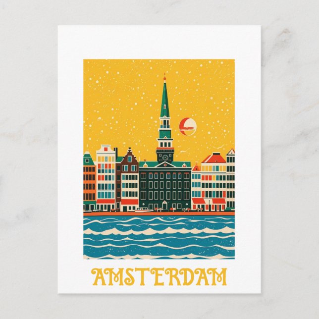 Postal Personalizado Ámsterdam Países Bajos (Anverso)