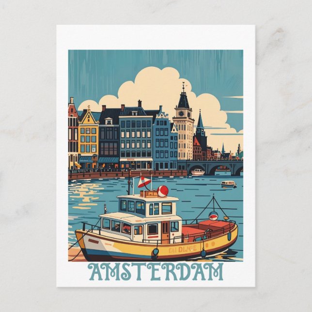 Postal personalizado Ámsterdam Países Bajos (Anverso)