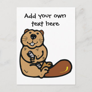 Postal Personalizado Beaver para el Día Internacional del