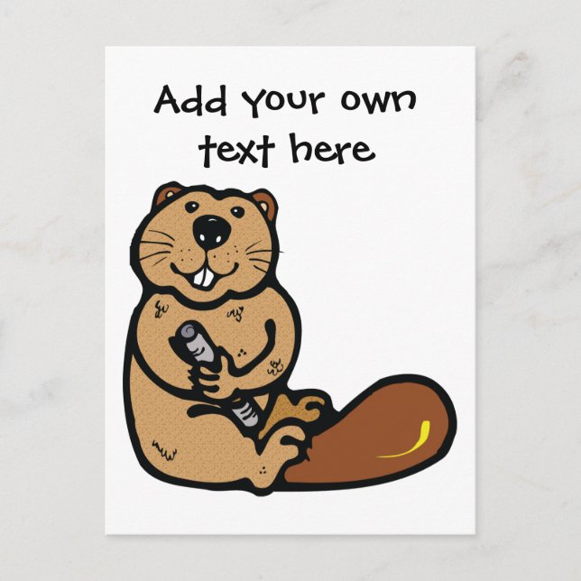Postal Personalizado Beaver para el Día Internacional del (Anverso)