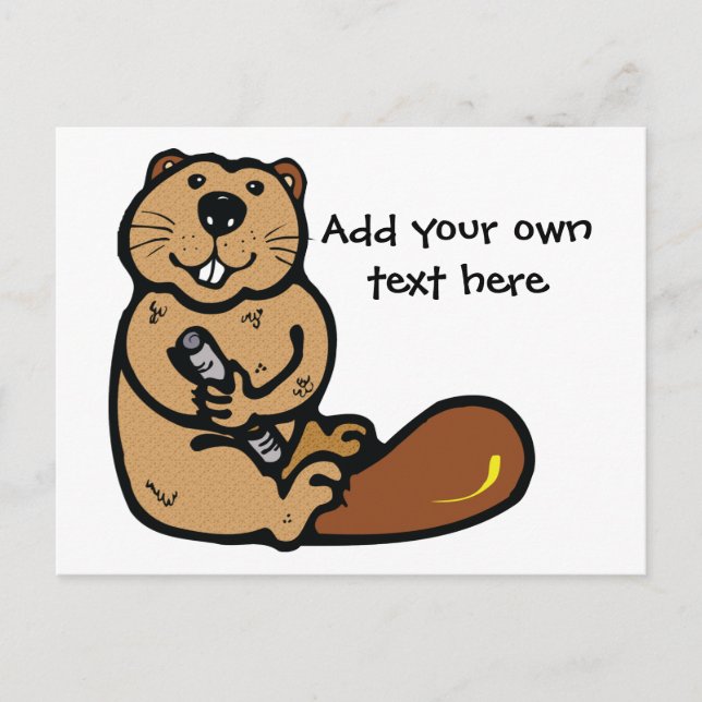 Postal Personalizado Beaver para el Día Internacional del (Anverso)